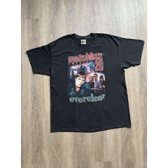Vintage Matchbox Twenty 20 Everclear Band Tee Tour Concert Rare 2XL Black - Picture 1 of 16